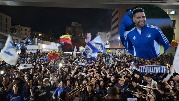 Falcao revolucionó a Bogotá: video del masivo banderazo de los hinchas de Millonarios