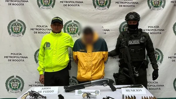 Así cayó delincuente que se dedicaba al alquiler de armas de fuego en Bogotá