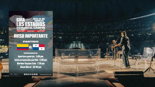 Sí se transmitirá el partido de Colombia durante el concierto de Morat en El Campín: la banda lo confirmó