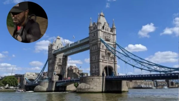 Un hombre fue visto dejando maletas con lo que parecen ser restos humanos en un puente de Bristol