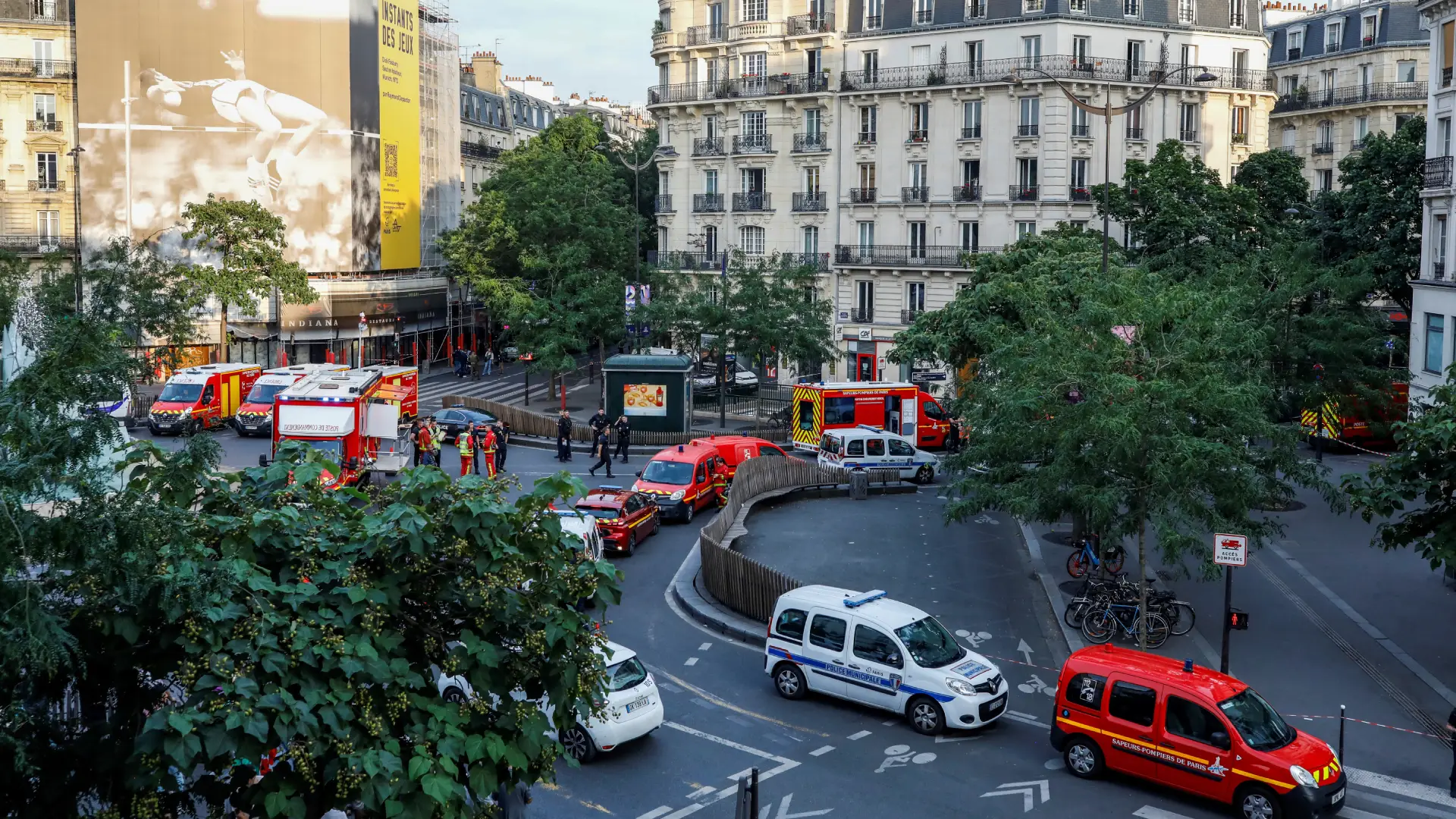 Accidente en restaurante en París