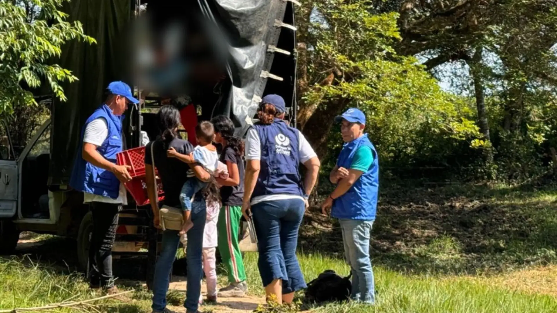 Menores de edad rescatados en Arauca.