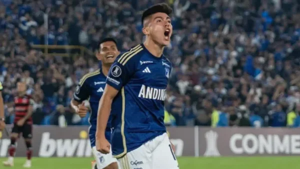 ¡Golazo de Daniel Ruiz! Millonarios toma la delantera con un espectacular remate frente a Alianza