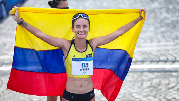 Sandra Arenas rozó su segunda medalla olímpica: fue cuarta en la marcha de París 2024