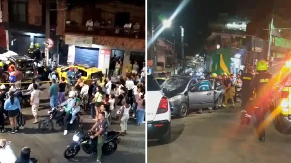 Video del momento exacto del trágico accidente que dejó dos muertos en Medellín