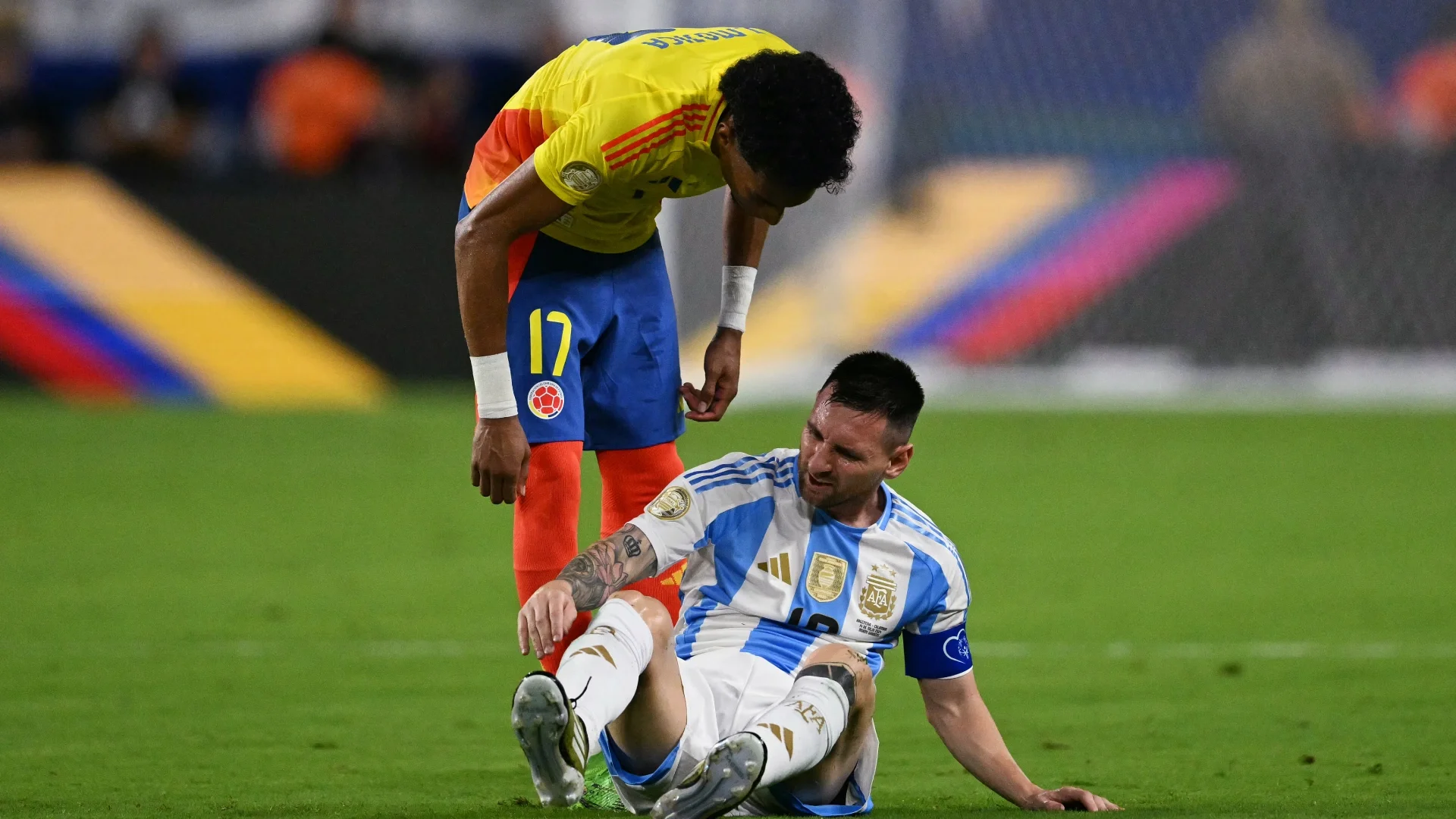 Messi en duelo contra Colombia