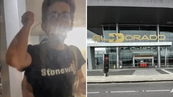 Video | Ciudadano extranjero protagonizó episodio de agresión en el Aeropuerto El Dorado en Bogotá