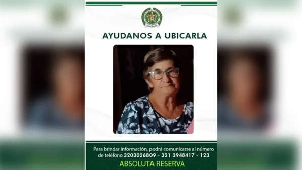 Policía y Ejército activan plan candado para encontrar a mujer de 72 años secuestrada en Charalá, Santander
