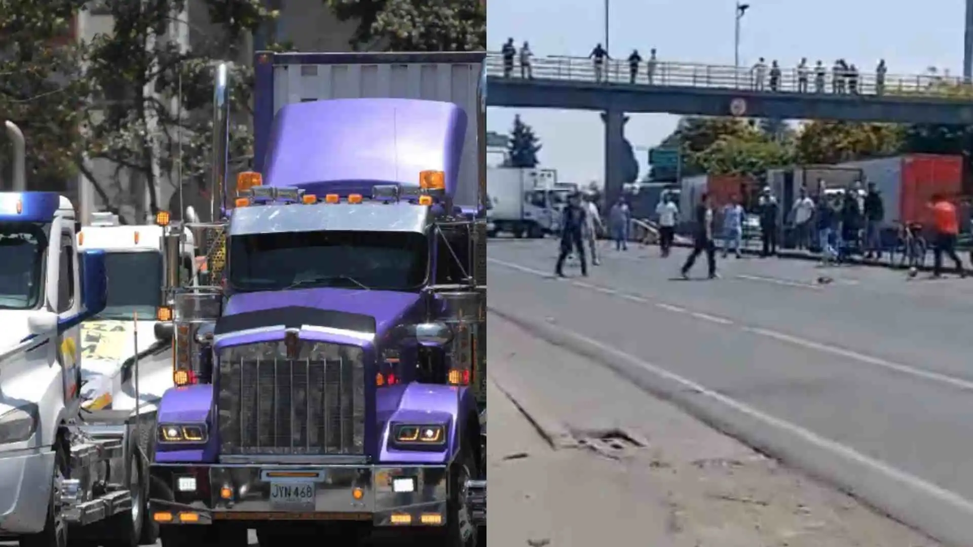 Paro de camioneros: conductores aprovechan los bloqueos para jugar fútbol en las calles