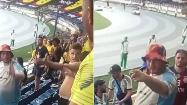 Pelea entre hinchas argentinos y colombianos en la tribuna generó pánico en Barranquilla, así fue Pelea entre hinchas argentinos y colombianos en la tribuna generó pánico en Barranquilla, así fue
