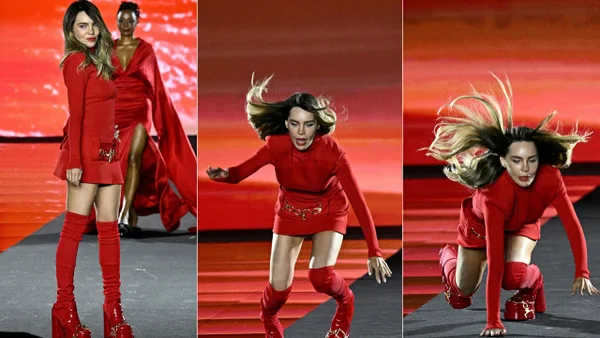¡Ouch! Video en el que Belinda sufre caída durante su pasarela en Semana de la Moda en París