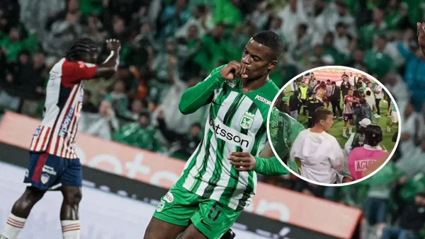 En video quedó registrado cómo los jugadores de Junior defendieron a sus hinchas en el Atanasio Girardot