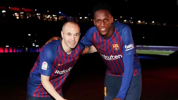 Yerry Mina se despidió de Andrés Iniesta, su 'panita': "Gracias por tu fútbol" Yerry Mina se despidió de Andrés Iniesta, su 'panita': "Gracias por tu fútbol"