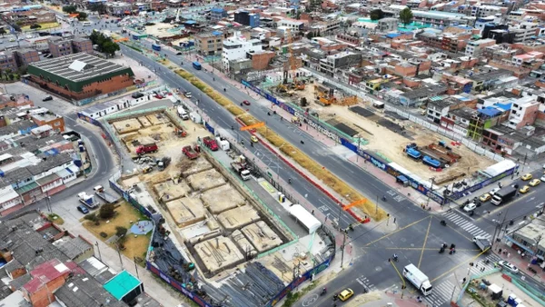 Cierres en la avenida Primero de Mayo por obras del metro de Bogotá