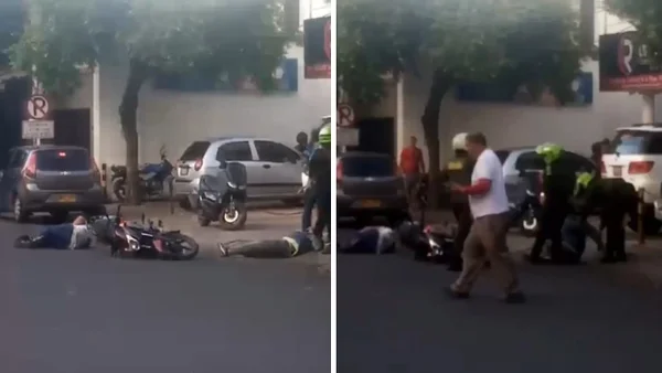 Video | Fue frustrado un millonario fleteo en el centro de Cúcuta: dos ladrones están heridos