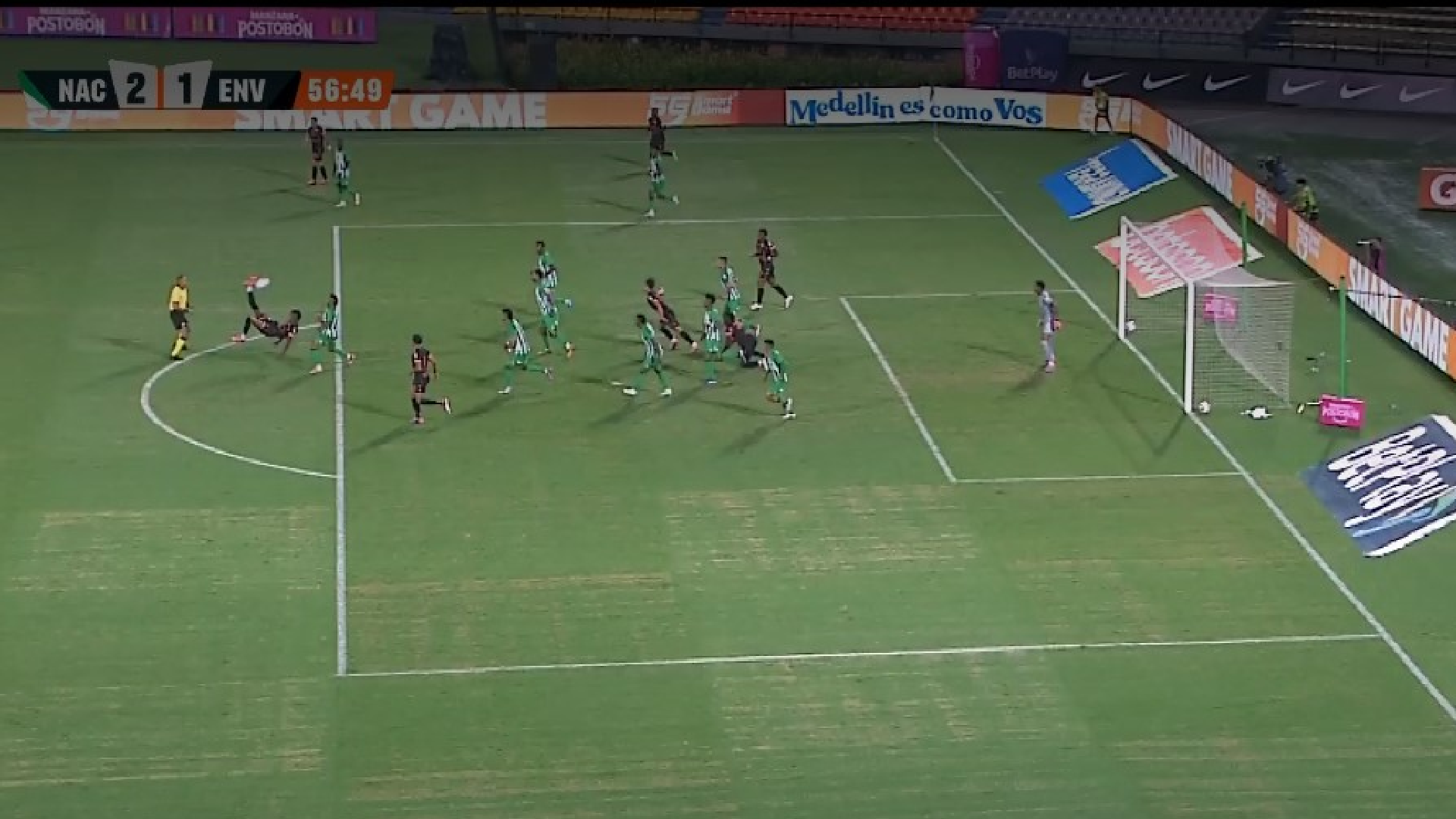 VAR le anuló un polémico gol a Envigado contra Nacional: ¿Había fuera de lugar?