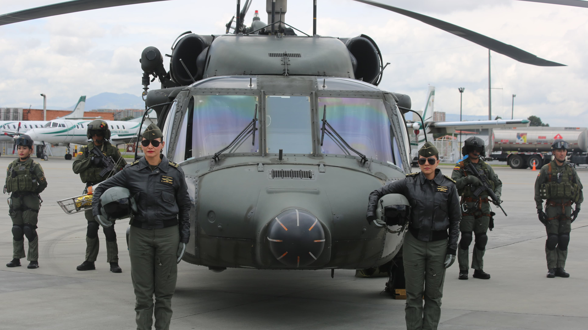 Helicópteros donados por el Gobierno de Estados Unidos.