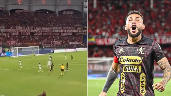 Un locura: así se vivió desde la tribuna el espectacular gol de Duván Vergara en el clásico con Cali Un locura: así se vivió desde la tribuna el espectacular gol de Duván Vergara en el clásico con Cali