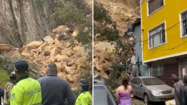 VIDEO | Deslizamiento de tierra en el noroccidente de Bogotá: una vivienda resultó afectada
