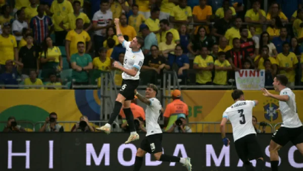 Federico Valverde fulminó a Brasil con un derechazo: vea el gol para el 0-1 de Uruguay