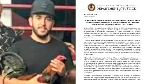 Detuvieron en EE. UU. al líder de un violento cartel de droga de México: había fingido su muerte