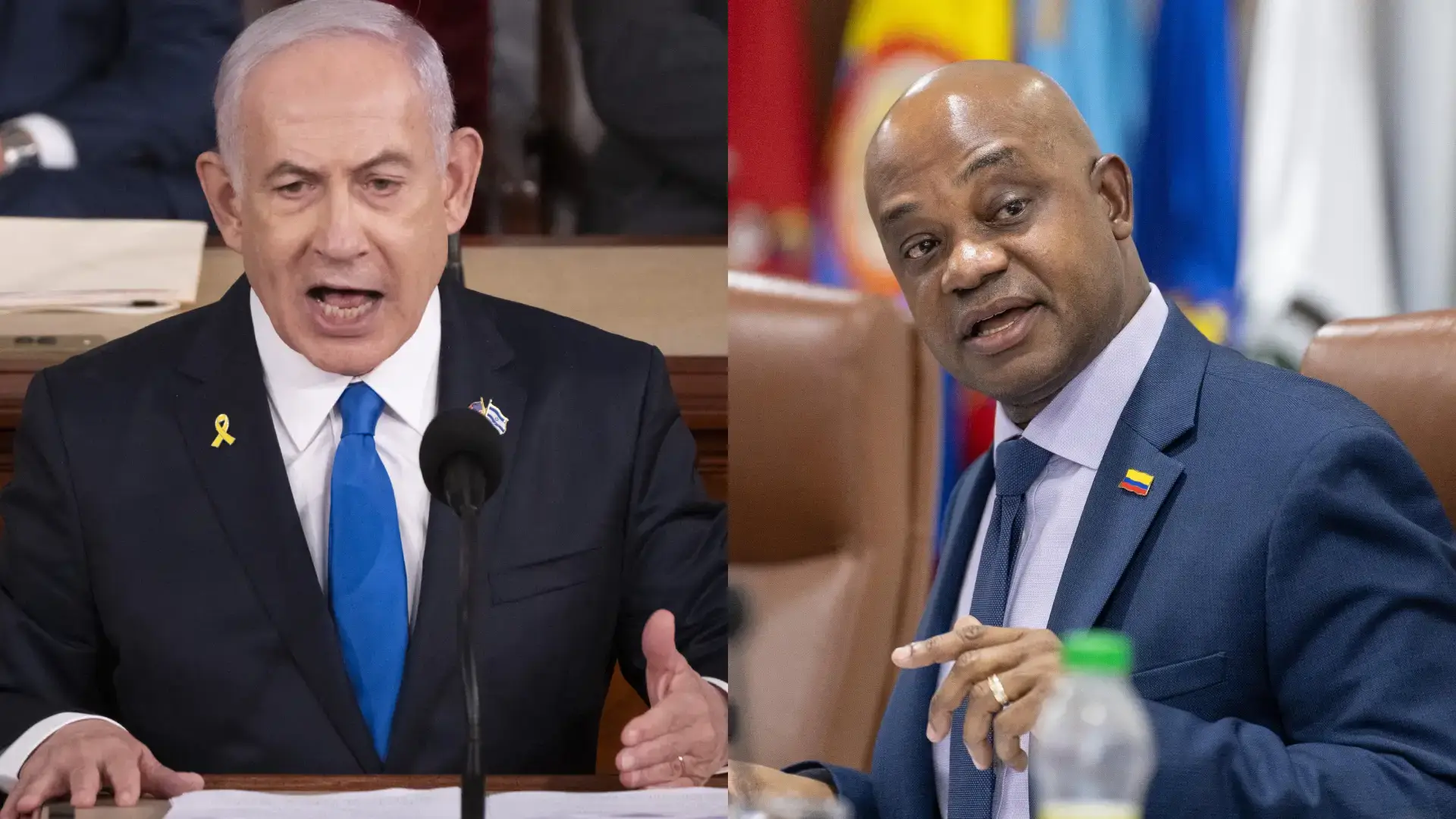 Benjamín Netanyahu y Luis Gilberto Murillo