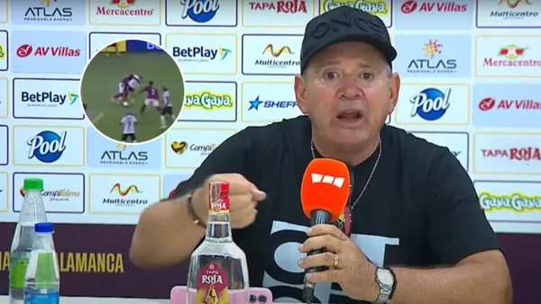 El 'Arriero' Herrera reclamó hasta con groserías por la polémica eliminación del Once Caldas