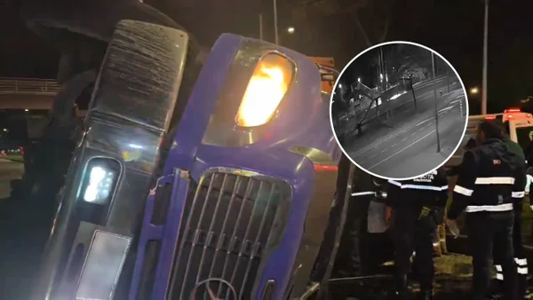 Ojo al video: este es el momento exacto en el que se volcó la tractomula robada en la avenida Boyacá Ojo al video: este es el momento exacto en el que se volcó la tractomula robada en la avenida Boyacá