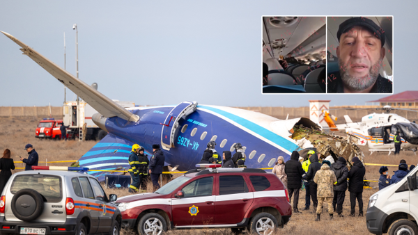Pasajero del avión accidentado en Azerbaiyán captó impactantes imágenes antes y después del siniestro