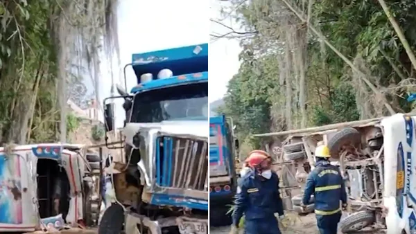 Una riña habría sido la causante de un grave accidente vial en Santander: 12 personas heridas