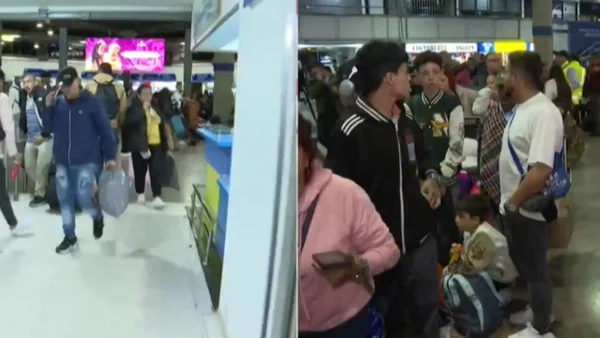 Filas interminables y viajes agotados en la Terminal Salitre de Bogotá: así está el panorama