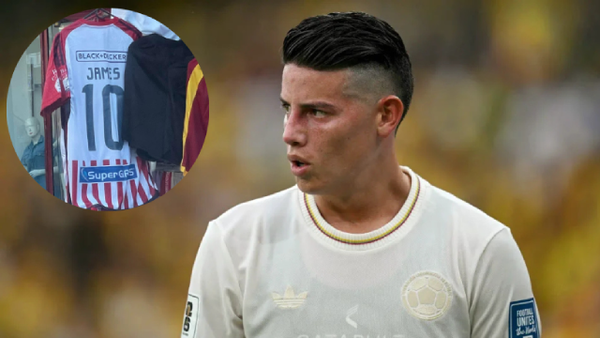 James Rodríguez ya empezó a vender camisetas de Junior: insólita foto