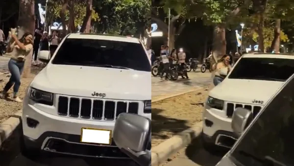Mujer cogió a ladrillazos el carro de su pareja tras verlo con su amante en Valledupar: quedó en video
