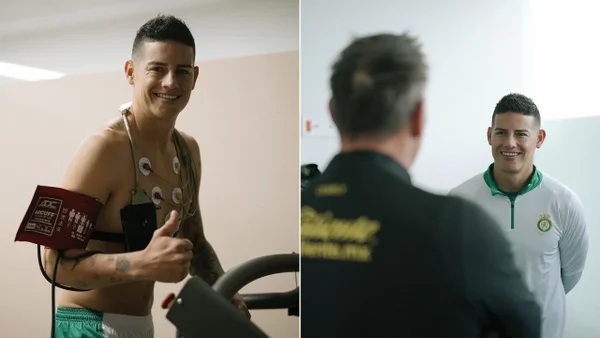 En video el primer entrenamiento de James Rodríguez con Club León y saludo con el DT