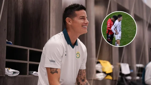 Lo que no se vio por TV: jugador del Atlas se rindió ante James Rodríguez en pleno partido