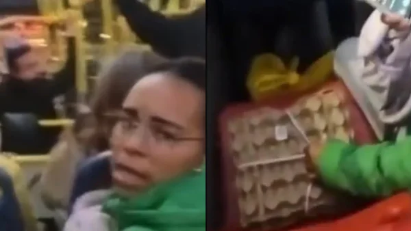 ¡Video! Mujer ocupó dos asientos en el Sitp: uno para ella y otro para una cubeta de huevos