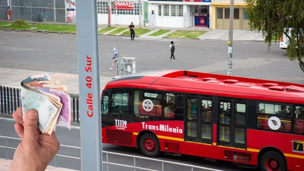 ¿Cuánto dinero gastará mensualmente si utiliza dos pasajes de Transmilenio a diario?