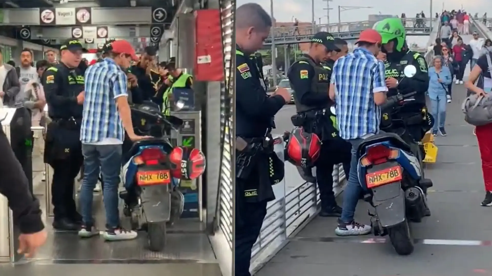 Moto en Transmilenio