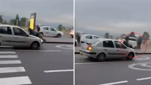 VIDEO | Momento exacto en el que un conductor arrolló y llevó en su capó a un agente de tránsito en Bogotá