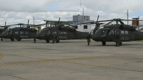 Por orden de EE.UU., 22 helicópteros de la Policía Antinarcóticos tendrán que quedarse en tierra