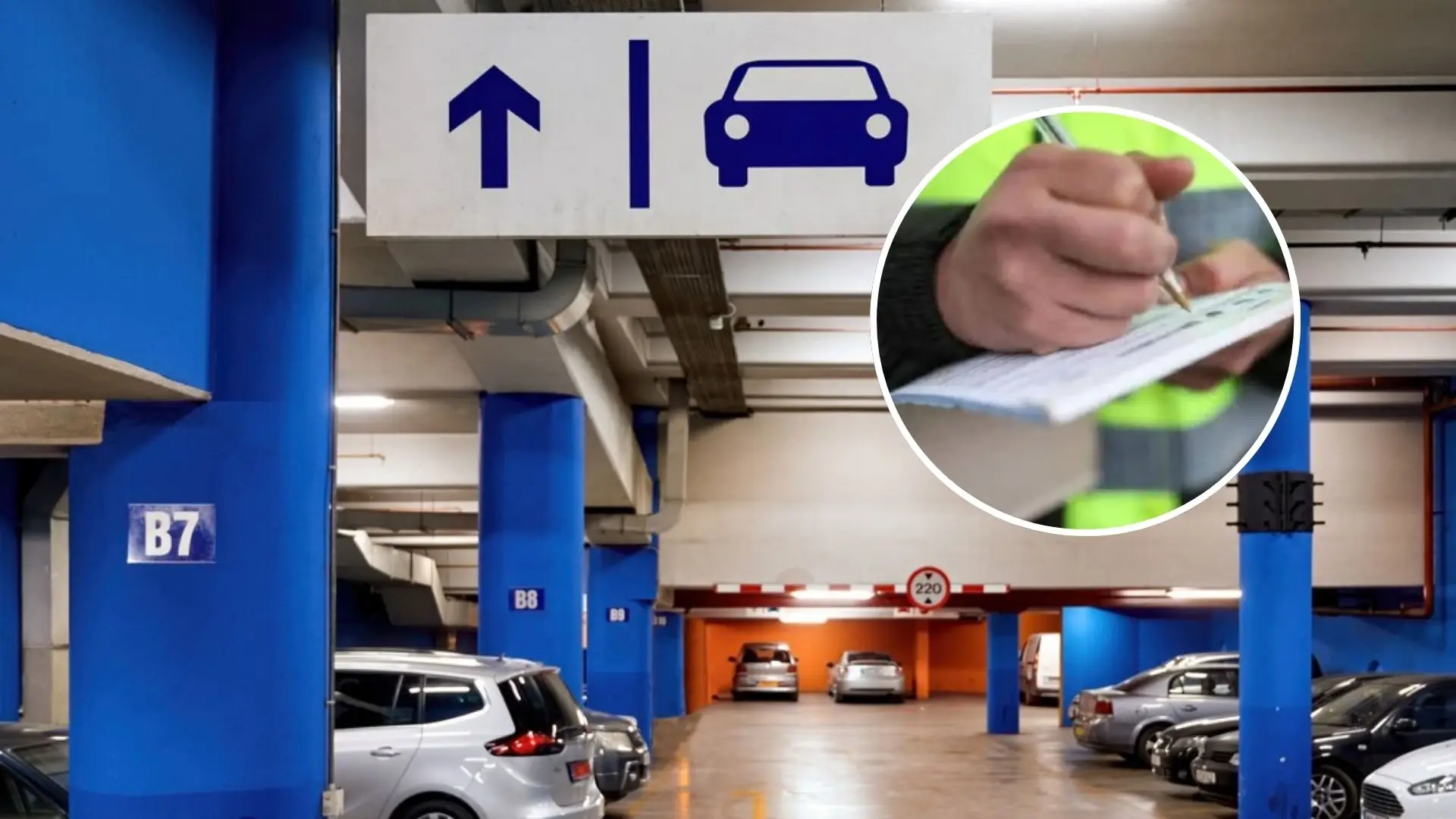 Inmovilización vehículo en un parqueadero