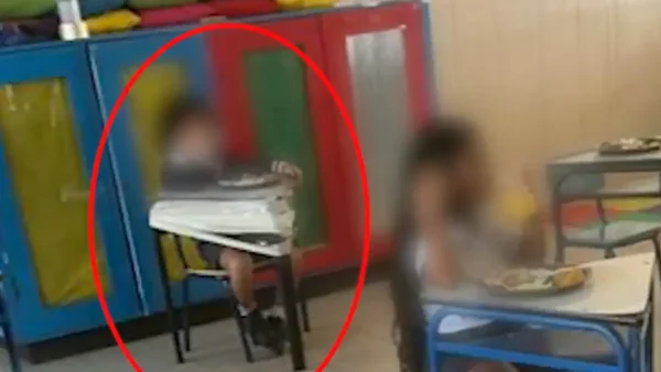 En video: niño era amarrado con cinta adhesiva en el pupitre por su profesora en Cartagena