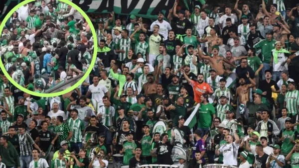 ¡Otra vez pelea en El Campín! Hinchas de Nacional se fueron a los golpes en el partido ante Equidad: video