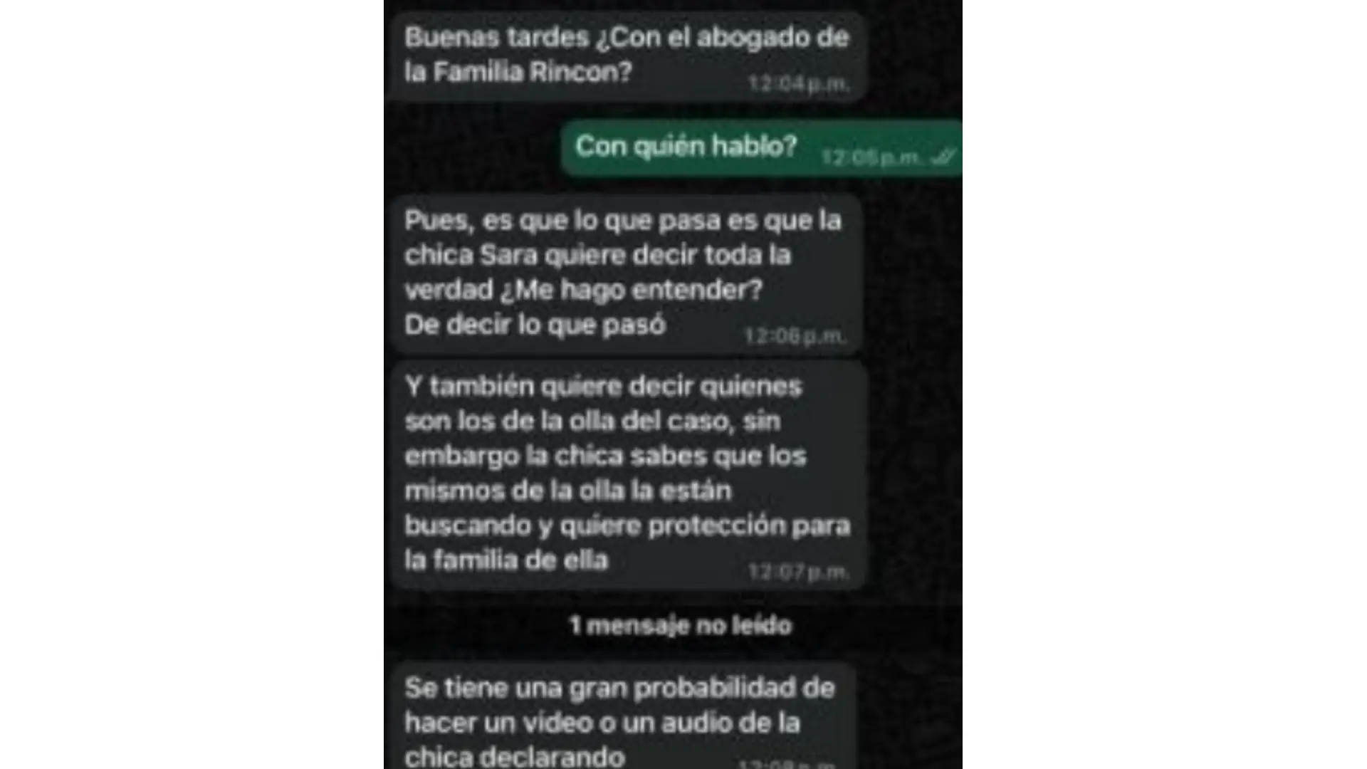 Chat con abogado de Juan Felipe Rincón