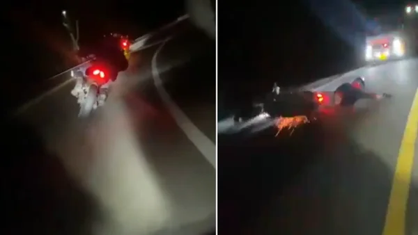 VIDEO | Motociclista quedó debajo de una ambulancia tras maniobra peligrosa en la vía Bogotá - La Mesa VIDEO | Motociclista quedó debajo de una ambulancia tras maniobra peligrosa en la vía Bogotá - La Mesa