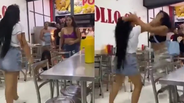 Por una presa de pollo dos mujeres se pelearon y la escena se volvió viral: video Por una presa de pollo dos mujeres se pelearon y la escena se volvió viral: video