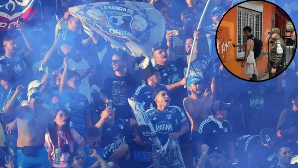 Así fueron reprendidos los hinchas de Millonarios que rayaron paredes en Villavicencio: video