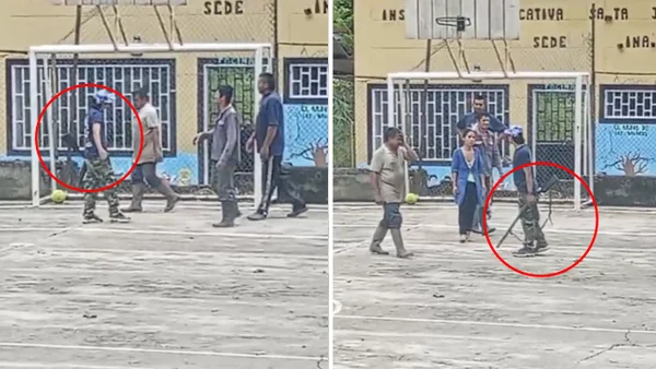 En video: profesor es amenazado con escopeta dentro de una escuela y frente a los niños, en Huila