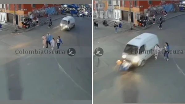 En video: hombre y su hija fueron atropellados por vehículo tipo carry en Soacha