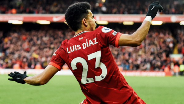 Se cumplen 3 años del primer gol de Luis Díaz con Liverpool: revívalo